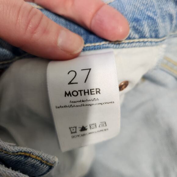 Mother Superior Denim The Flirt Ankle Fray Thanks for Nothin' Distressed Jeans - Picture 12 of 14